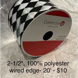 2-1/2" Wired Edge Ribbon